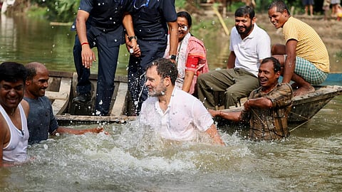 Rahul jumps into muddy pond, interacts with fishermen in poll-bound Bihar