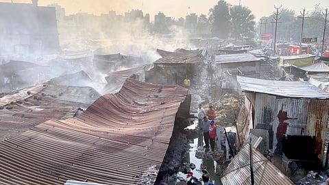 Hundreds of shops gutted in massive fire in UP’s Kanpur; shopkeepers report huge losses