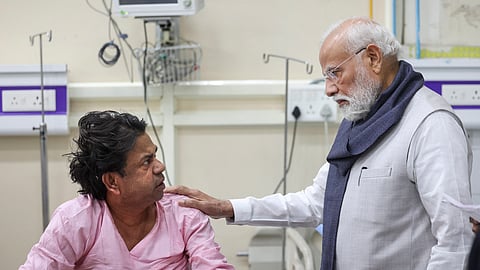 PM Modi meets Red Fort blast survivors, says those behind conspiracy to be brought to justice