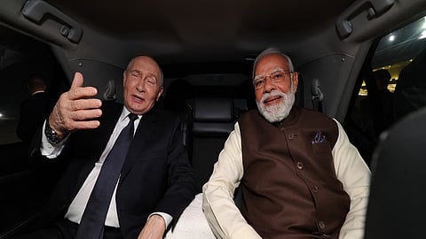 PM Modi welcomes Putin, shares glimpses of car ride to PM's Lok Kalyan Marg residence