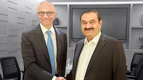 Adani and Nadella discuss AI's role in India's tech growth