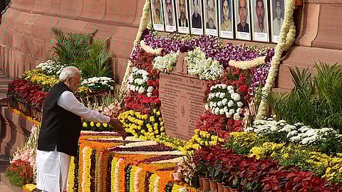 PM Modi, parliamentarians pay tribute to security personnel killed in 2001 Parliament attack