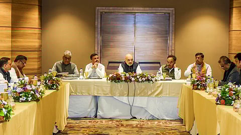 Shah meets BJP public representatives in Kolkata, invites 'backbencher' Dilip Ghosh for talks