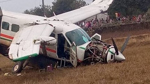 Six people injured as aircraft makes crash landing near Rourkela