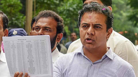 BRS leader Rama Rao appears before Telangana Police SIT in phone tapping case