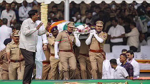 Ajit Pawar cremated with full state honours; Amit Shah, Nabin attend funeral