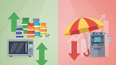Cancer drugs, microwave ovens, to be cheaper; prices of imported umbrella, ATM machines to rise