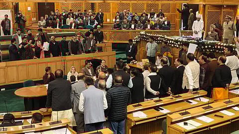 Uproar in J-K Assembly as BJP presses for CM's apology over 'unparliamentary' remarks