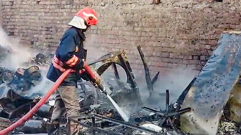 Massive fire engulfs over 50 shanties in Delhi's Rithala