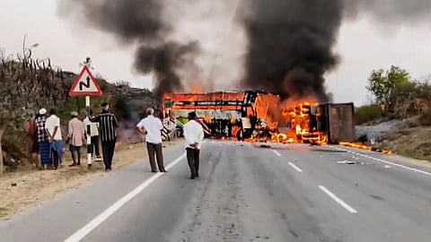 14 dead, 23 injured in fiery bus crash in Markapuram; PM Modi announces ex-gratia