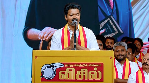 VCK, IUML support gives Vijay’s TVK slender edge to form Tamil Nadu government
