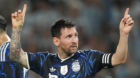 Messi shines in what could be his last Argentina home game, a 5-0 farewell friendly win