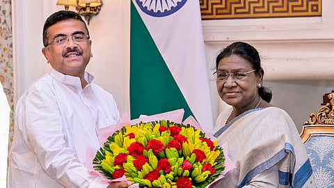 Newly sworn-in Bengal CM Suvendu Adhikari meets President Murmu at Rashtrapati Bhavan