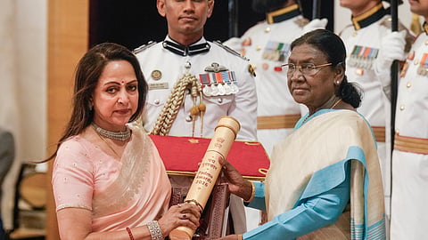 Dharmendra honoured posthumously with Padma Vibhushan, wife Hema Malini receives on his behalf