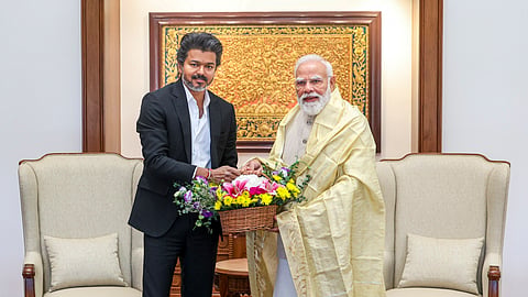 TN CM Vijay meets PM Modi; seeks action on Mekedatu project, fishermen arrests