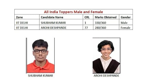 JEE Advanced 2026 results: Shubham Kumar from IIT Delhi zone secures AIR 1