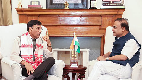 Himanta meets Mandaviya, seeks Centre's support for strengthening sports infra