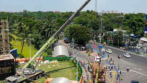 70-foot Lionel Messi statue dismantled in Lake Town over safety fears