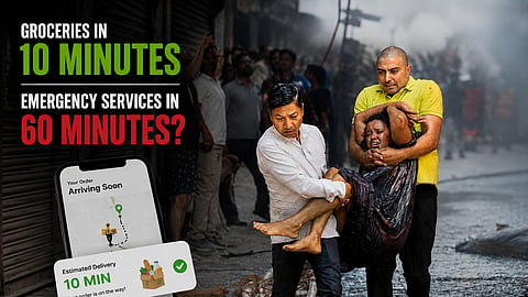 Groceries in 10 minutes, food in 30, help and rescue in 60 | A fatal urban failure