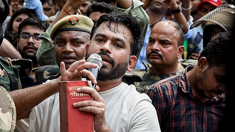 Cockroach Janta Party founder Abhijeet Dipke slapped during protest in Jaipur