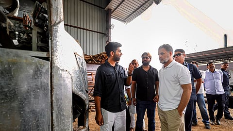 'MSMEs being strangled': Rahul puts out video of visit to bus, truck body-building workshop