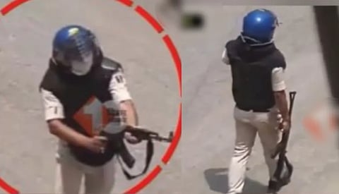 Bihar policeman seen firing with AK-47 at protesters suspended
