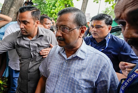 AAP's protest against E20 petrol was halted near Firoz Shah Road as police prevented the march from reaching the Prime Minister's residence | PTI