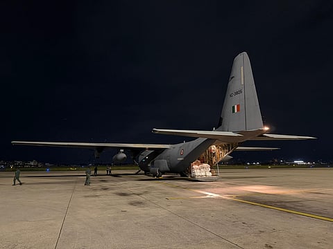 Three Indian Air Force airlifts have delivered 62 tonnes of emergency supplies to Nepal following devastating floods | X/@DrSJaishankar