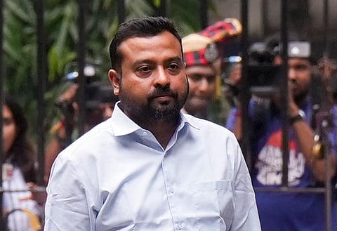 TMC MP Abhishek Banerjee's personal assistant Sumit Roy arrives to appear before the CID, at Bhabani Bhawan, in Kolkata | File image/PTI