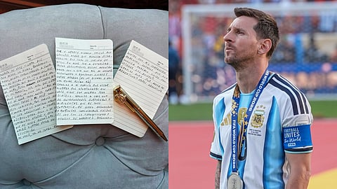 Lionel Messi's international retirement announcement draws attention for an unexpected detail in the accompanying image