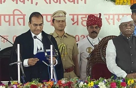 Justice Sanjay Kumar Agrawal sworn in as Rajasthan High Court Chief Justice in Jaipur | X