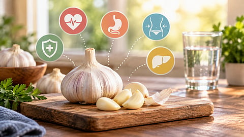 From possible cardiovascular benefits to its antioxidant properties, raw garlic is often included in morning routines | Representational image