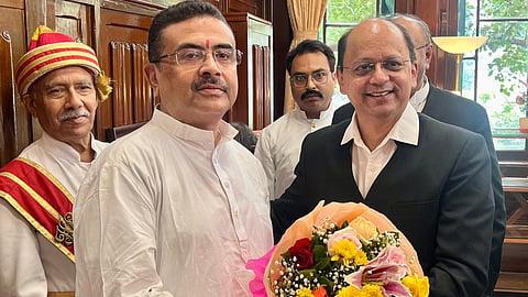 Justice Ravindra Vithalrao Ghuge was sworn in as the new chief justice of the Calcutta High Court in the presence of West Bengal Chief Minister Suvendu Adhikari | X