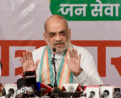 Union Home Minister Amit Shah addresses a press conference, in Mumbai | File image/PTI