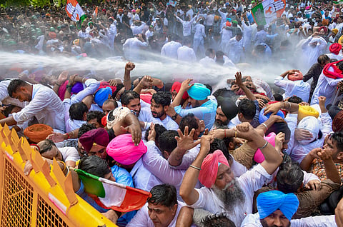 AAP questions Congress on 1984 amid protest over alleged Dalit man's suicide | PTI