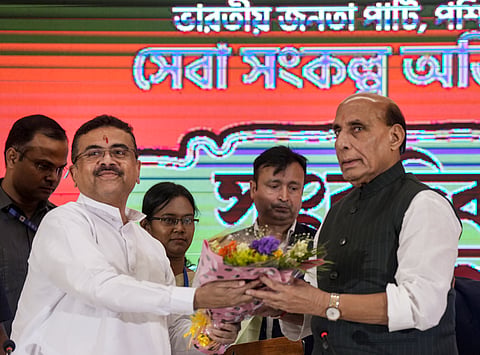 Rajnath Singh hails Bengal's role in developed India, praises Suvendu Adhikari's leadership | PTI