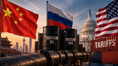 Beijing's response comes after the US House passed a bill that could allow steep tariffs on major buyers of Russian oil and gas | Representational image