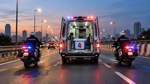 Doctors and police coordinated a 95-km green corridor to transport a donor heart from PGIMS Rohtak to a Delhi hospital | Representational image