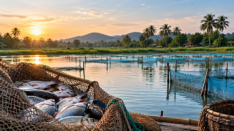 The Centre has assured West Bengal of support to boost fisheries, with six Amrit Sarovar projects approved in drought-prone Bankura and Purulia | Representational image