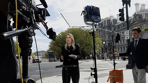 Trump says the outlets publish “fake news” and defends restricting their access; White House Correspondents’ Association calls for credentials to be restored