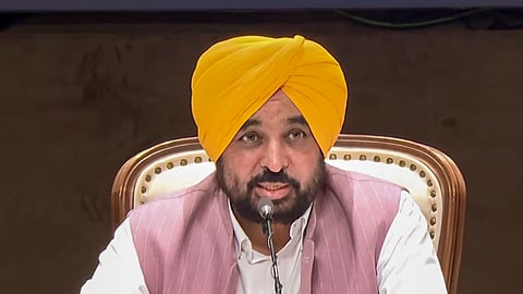 Punjab CM Bhagwant Mann addresses a press conference, in Chandigarh | File image/PTI