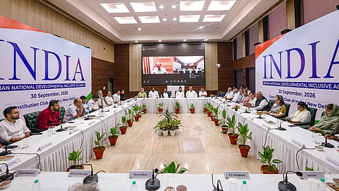 INDIA bloc MPs will march from Parliament to the EC today over alleged electoral roll irregularities and demands for CEC Gyanesh Kumar’s removal | File image/PTI