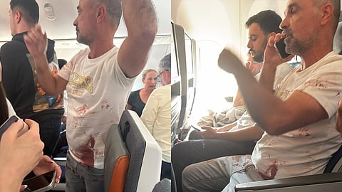 Fresh images and passenger accounts shed light on the chaos aboard a Flydubai flight that diverted to Saudi Arabia | X