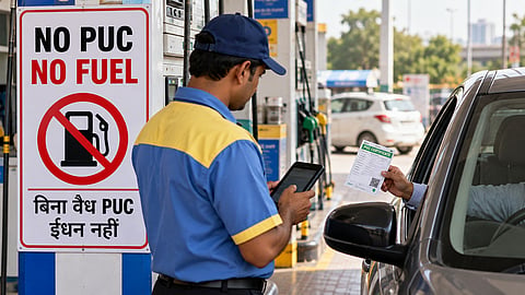 Vehicle owners without a valid PUCC may be denied fuel at Haryana petrol pumps and could face a fine of up to Rs 10,000 | Representational image