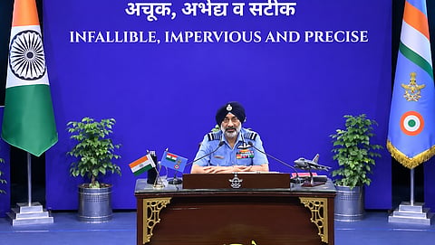 Air Chief Marshal A P Singh said India needs to speed up its fifth-generation fighter induction and push ahead with the AMCA programme | X/ANI