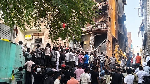 Delhi’s Seemapuri sees five-storey building collapse, with several people feared trapped | X