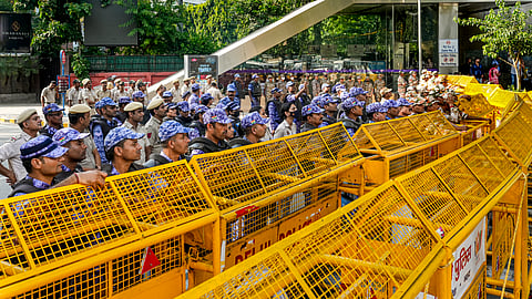 At least 20 CAPF companies had been requisitioned and nearly 4,000 personnel deployed across New Delhi as the outfit prepared for its October 10 protest