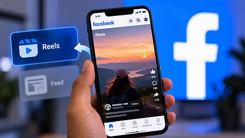 Meta is testing a new Facebook setup in India that puts Reels first, while the traditional Feed remains available in a separate tab | Representational image