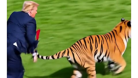 Trump posts bizarre tiger video after deadly wildlife park incident in northern England | X