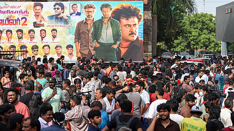 Fans celebrate the release of actor Rajinikanth's latest film 'Jailer 2', in Chennai, on Thursday | PTI